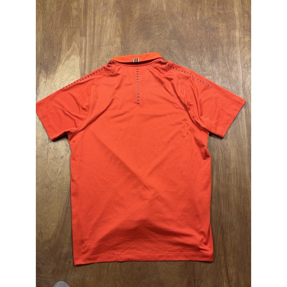 Auburn University Under Armour L Polo Shirt Tigers Loose Fit Orange Heat Gear - Picture 6 of 8